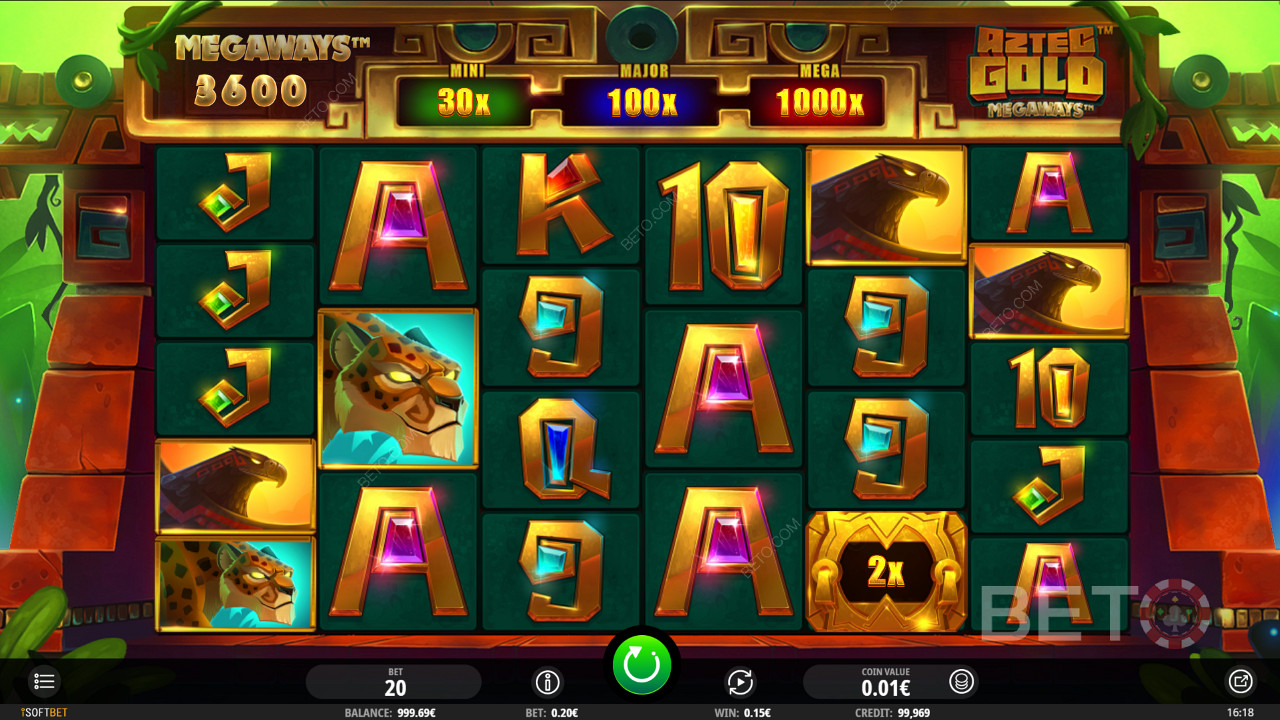 Aztec Gold Megaways Online-Spielautomat