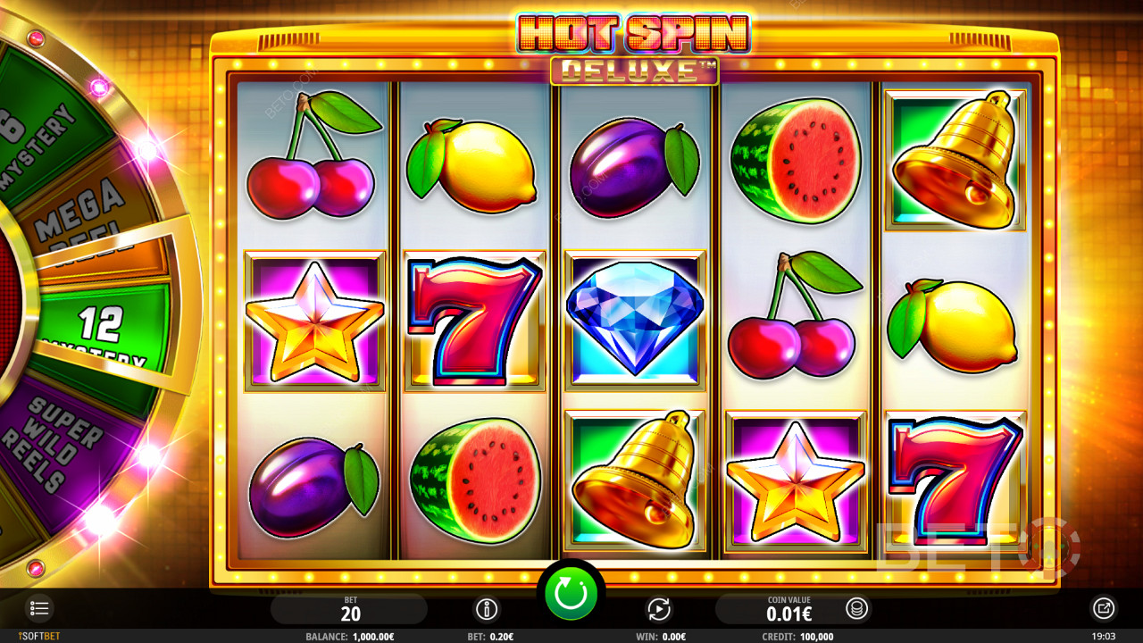 Hot Spin Deluxe ist ein süßer, fruchtiger Spielautomat, der große Beträge bieten kann