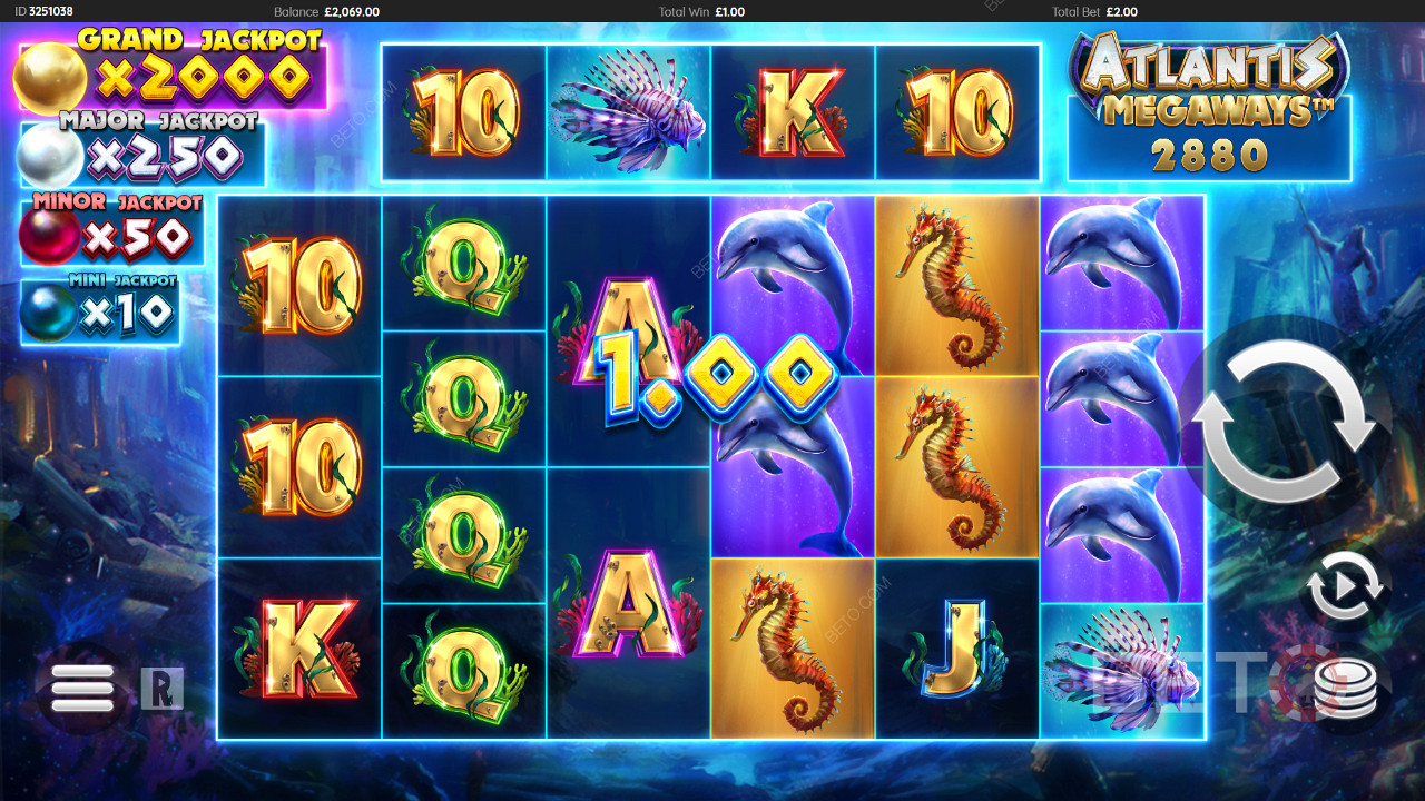 Genießen Sie den reibungslosen Spielablauf des Online-Spielautomaten Atlantis Megaways