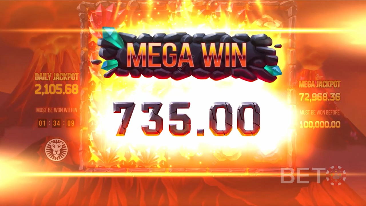 Mega-Gewinn beim Spielautomaten Mount Magmas