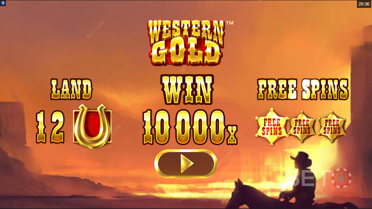 Intro-Bildschirm von Western Gold