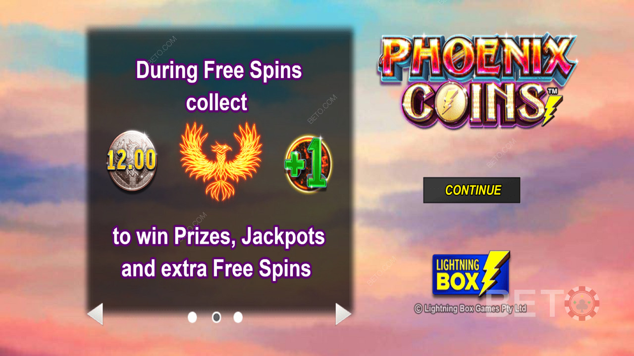 Startbildschirm von Phoenix Coins
