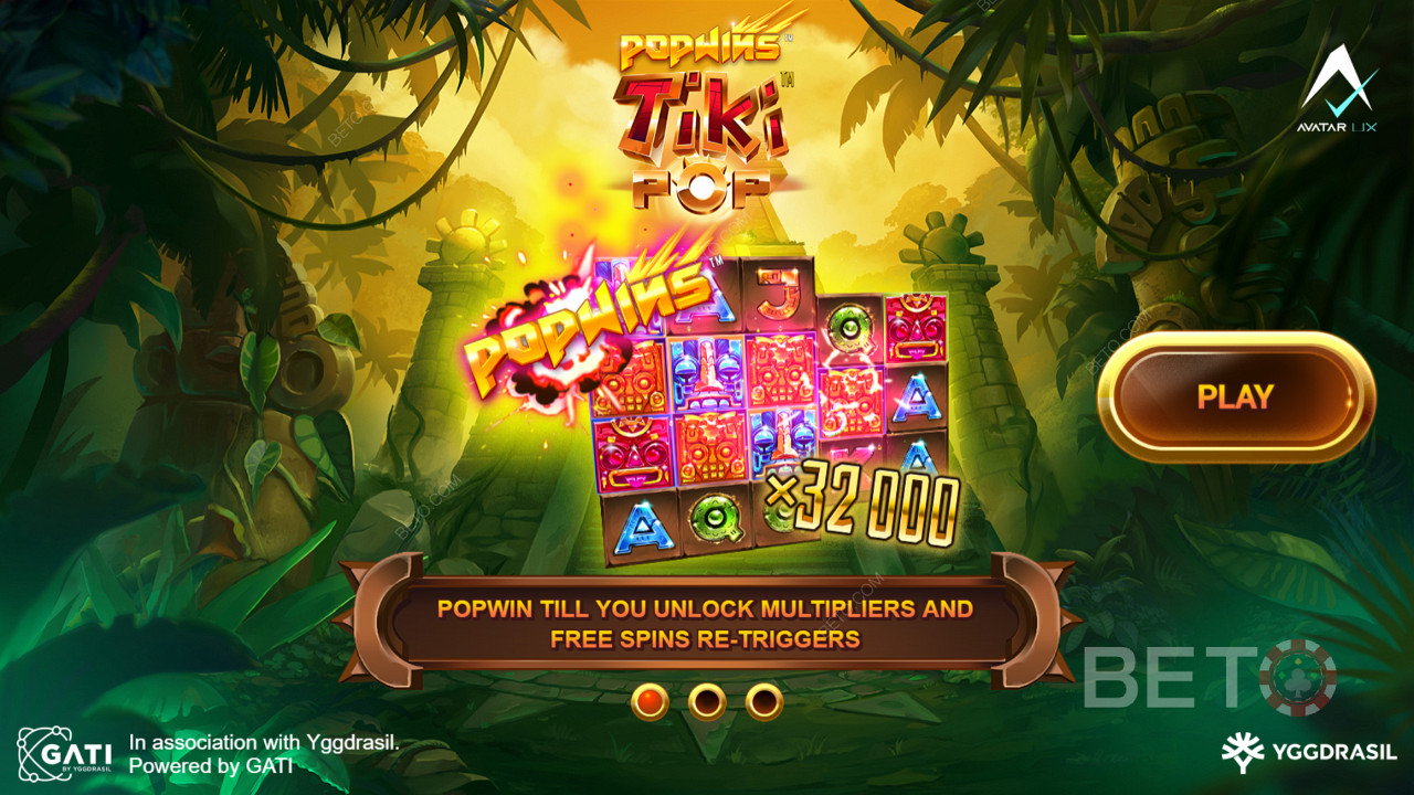 Holen Sie sich PopWins und erhöhen Sie den Multiplikator bei Freispielen im TikiPop-Slot