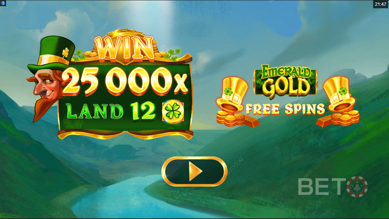 Gewinnen Sie das 25.000-fache Ihres Einsatzes im Spielautomaten Emerald Gold
