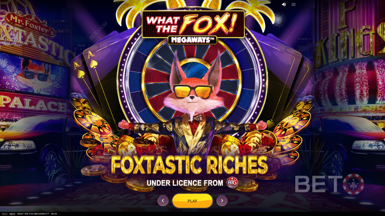 Start des luxuriösen What The Fox Megaways Spiels
