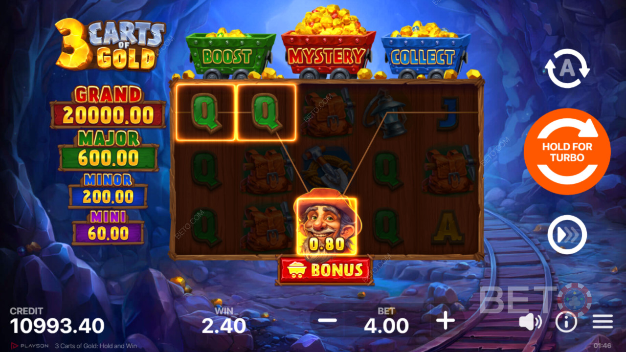 Fazit für 3 Carts of Gold: Halten und Gewinnen Slot Online