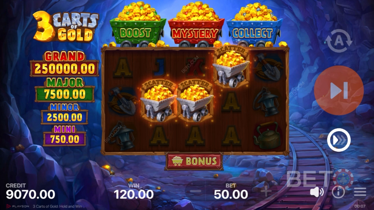 3 Carts of Gold: Hold and Win Kostenlos Spielen