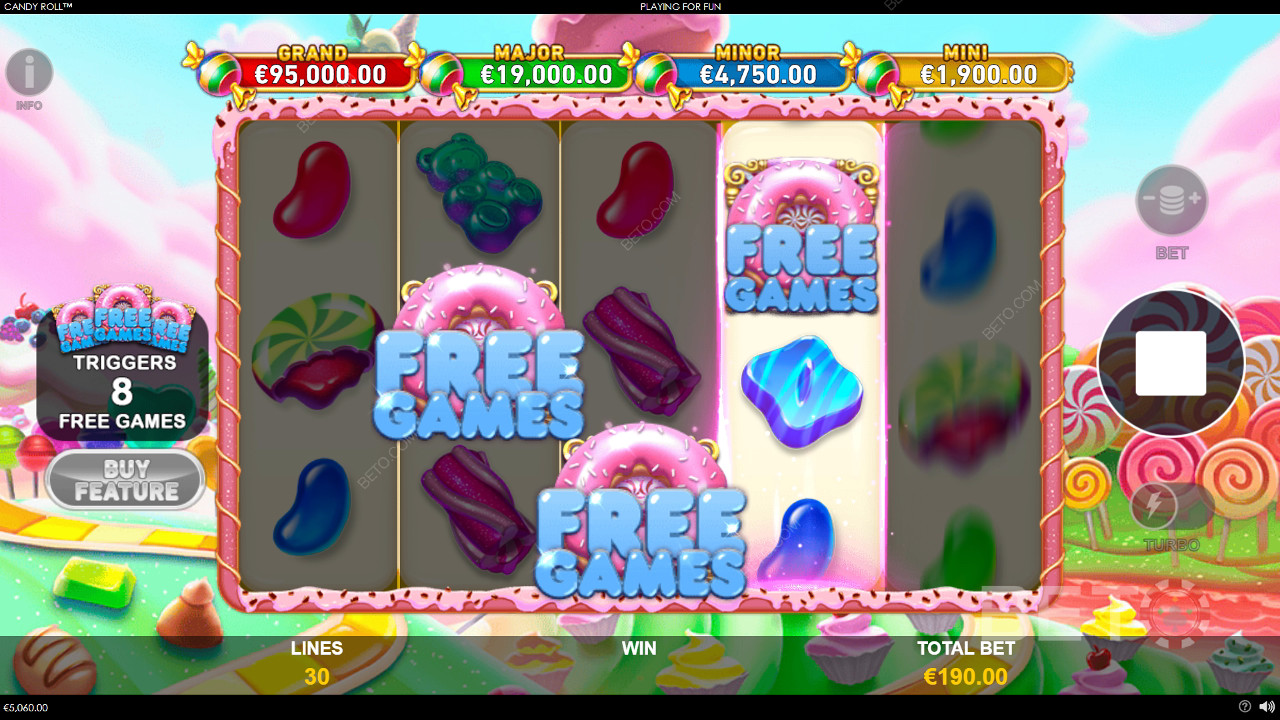 Candy Roll Überprüfung durch BETO Slots