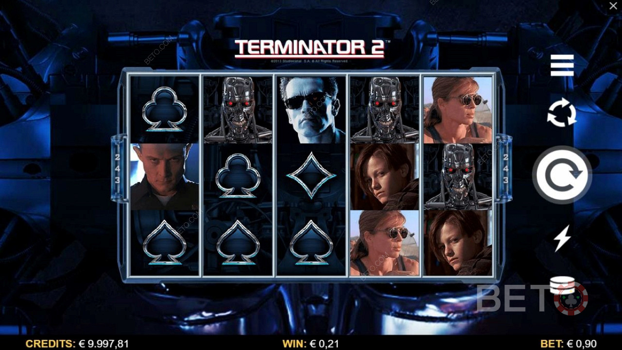 Genießen Sie Terminator 2 Thema mit den Filmfiguren