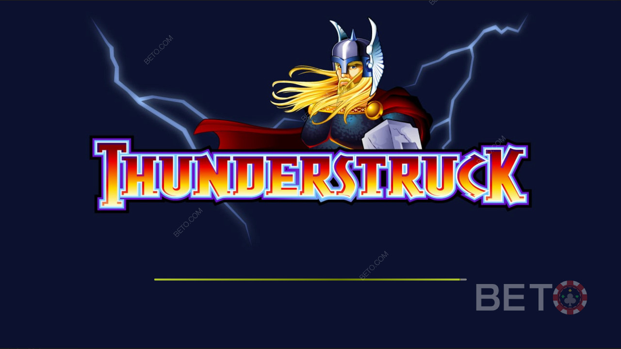 Dunkler Intro-Bildschirm von Thunderstruck