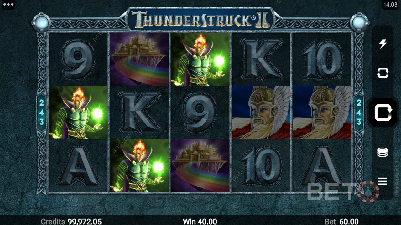 Hochbezahlte Bildsymbole in Thunderstruck II