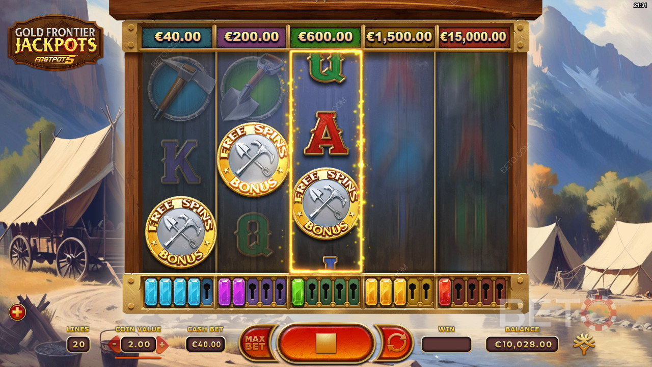 Gold Frontier Jackpots FastPot5 Überprüfung durch BETO Slots