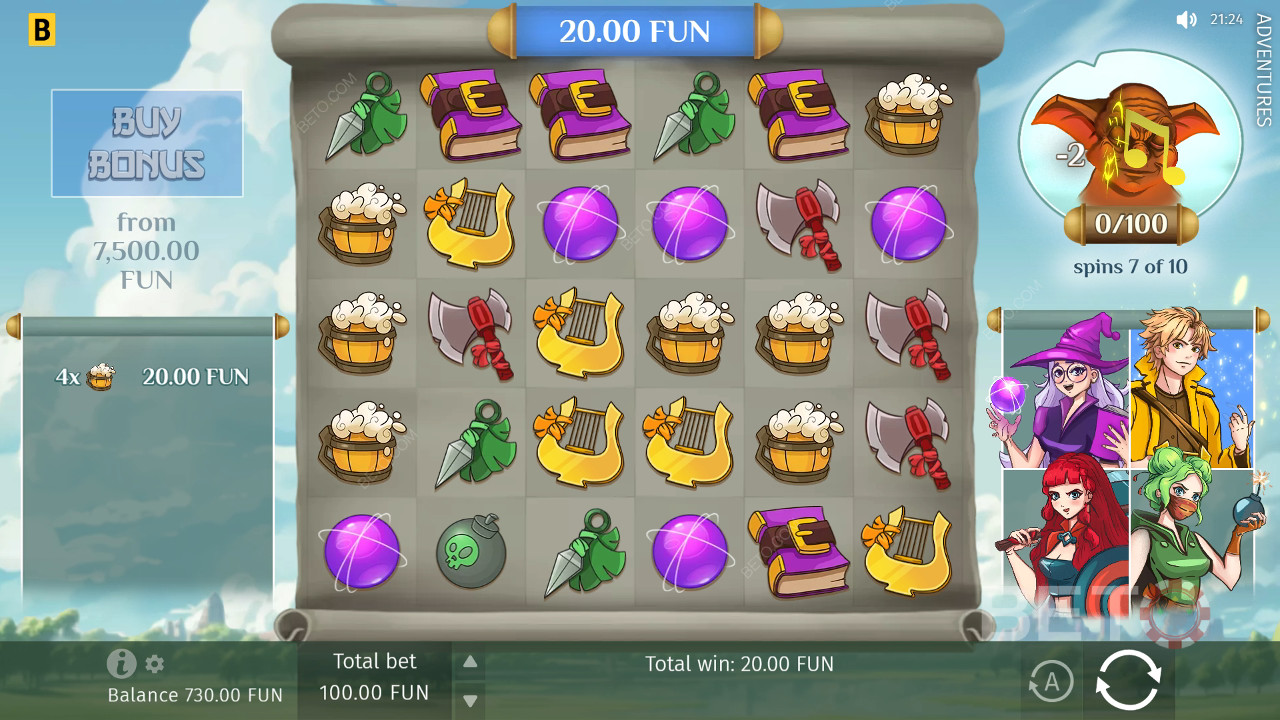 Abenteuer Überprüfung durch BETO Slots