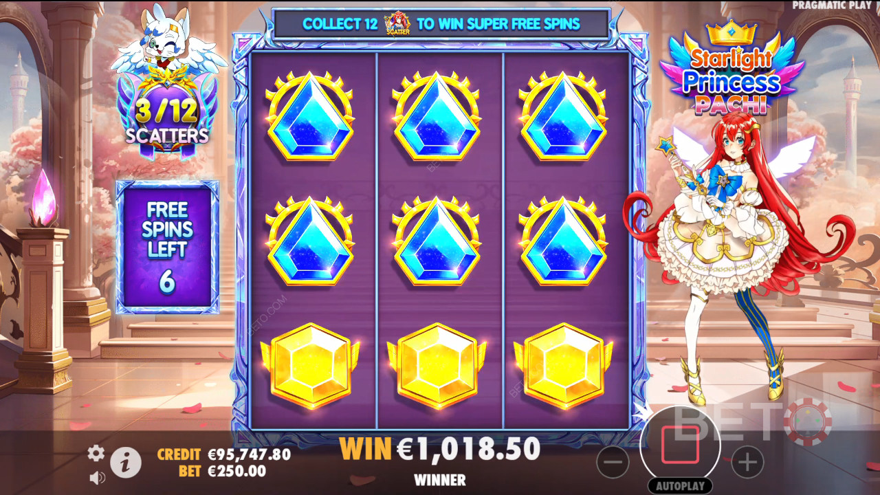 Bonusfunktionen erklärt in Starlight Princess Pachi von Pragmatic Play