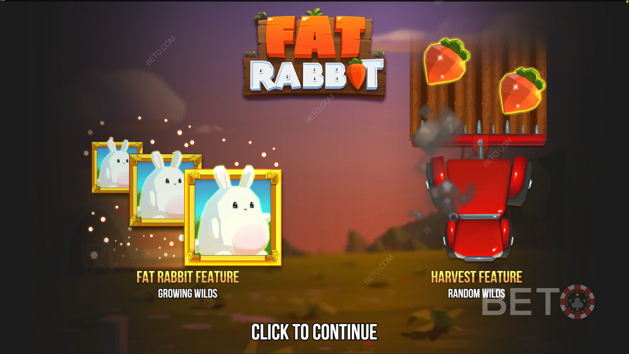 Die Intro-Seite von Fat Rabbit