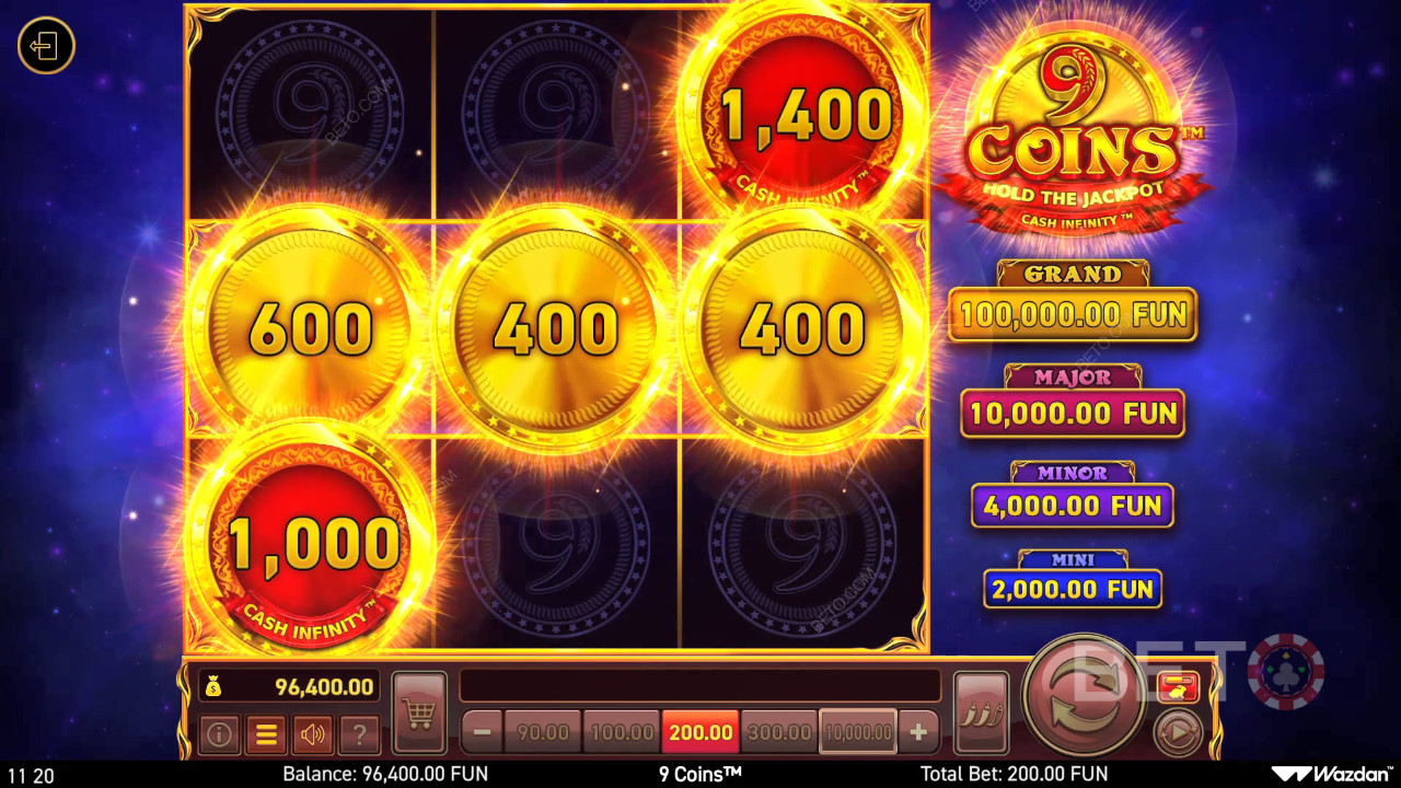 9 Münzen Überprüfung durch BETO Slots