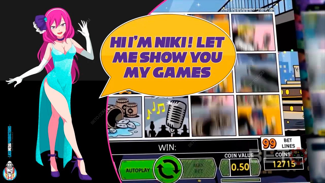 Das ist Niki, sie wird dich führen und dir alle ihre Spiele zeigen.