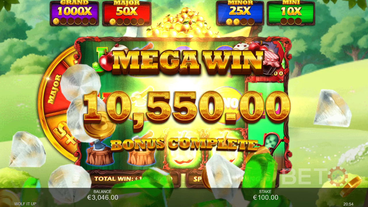 Gewinnen Sie das 5.000-fache Ihres Einsatzes in der Wolf It Up Slot Machine!