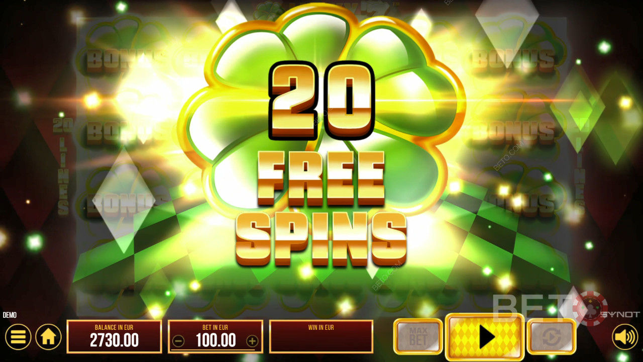 Gewinnen Sie das 500-fache Ihres Einsatzes im Lucky 77 Video Slot!