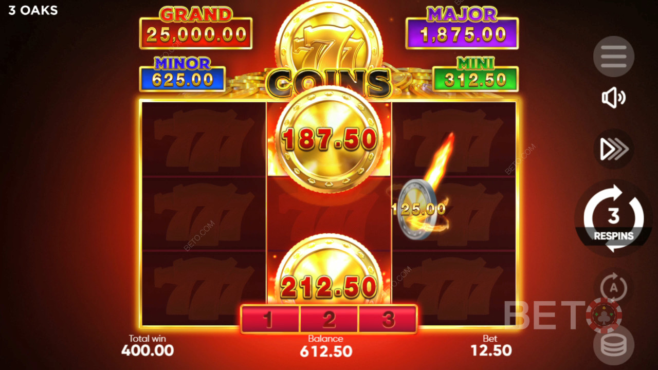 Wie man 777 Münzen von 3 Oaks Gaming spielt