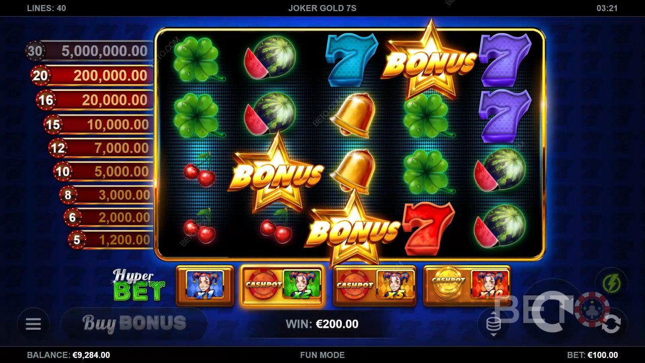 Joker Gold 7s Überprüfung durch BETO Slots