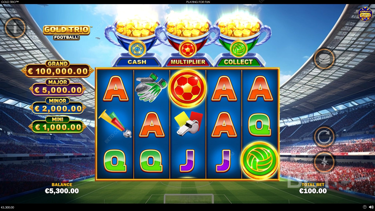 Gold-Trio: Fußball! Überprüfung durch BETO Slots