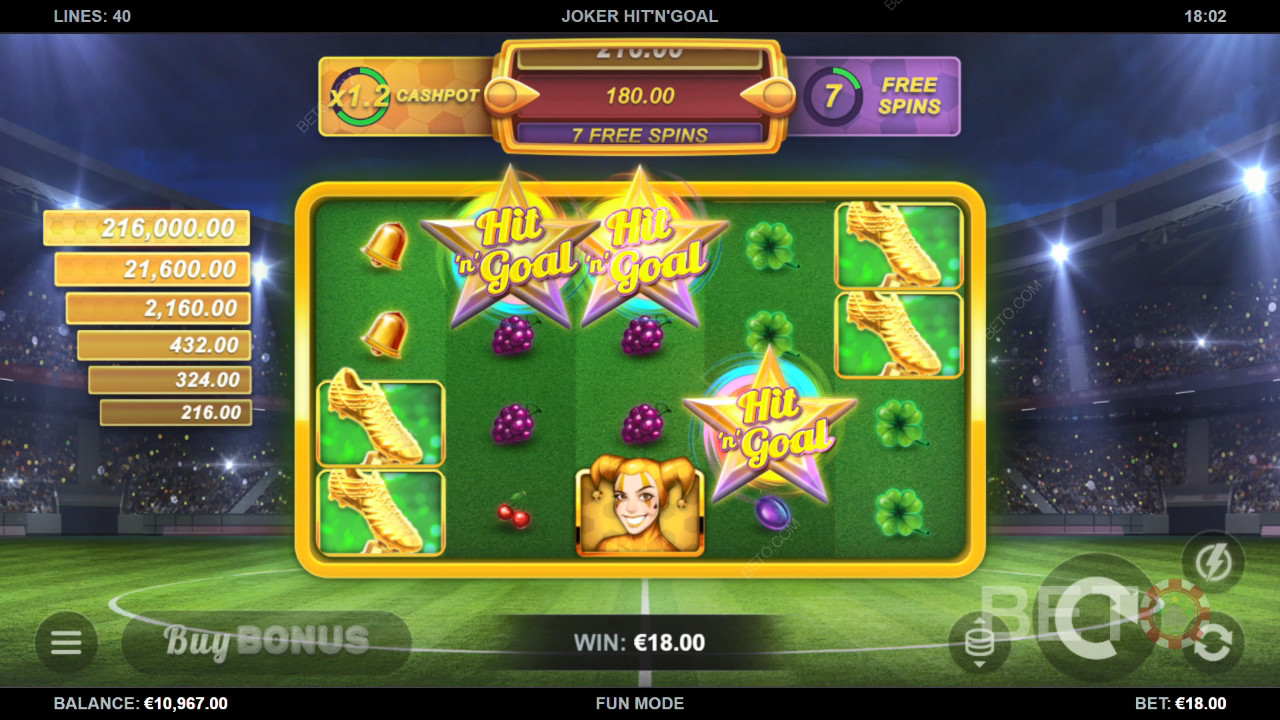 Joker Hit'n'Goal Kostenlos Spielen