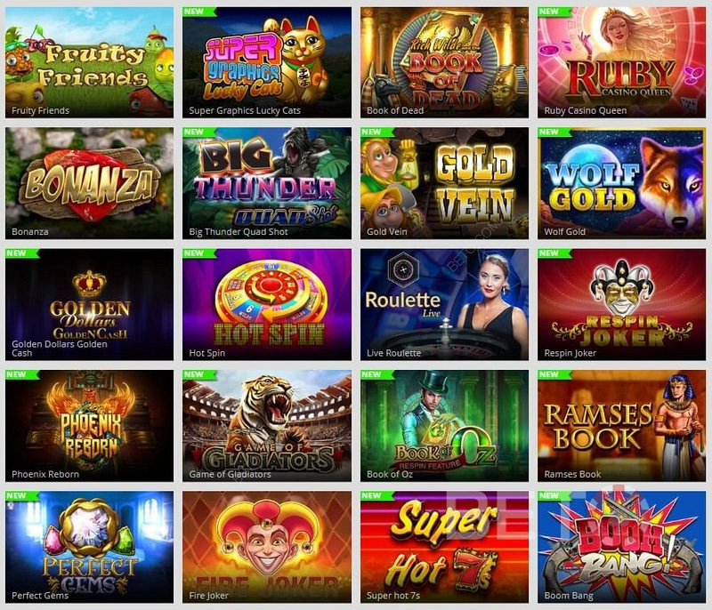 Große Auswahl an Spielautomaten im MagicRed Casino.
