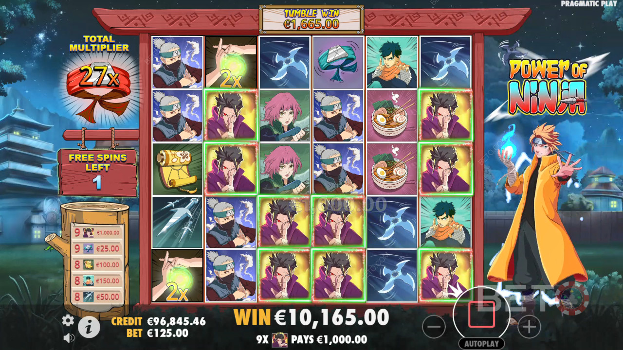Die Bonusfunktionen in Power of Ninja werden erklärt von Pragmatic Play