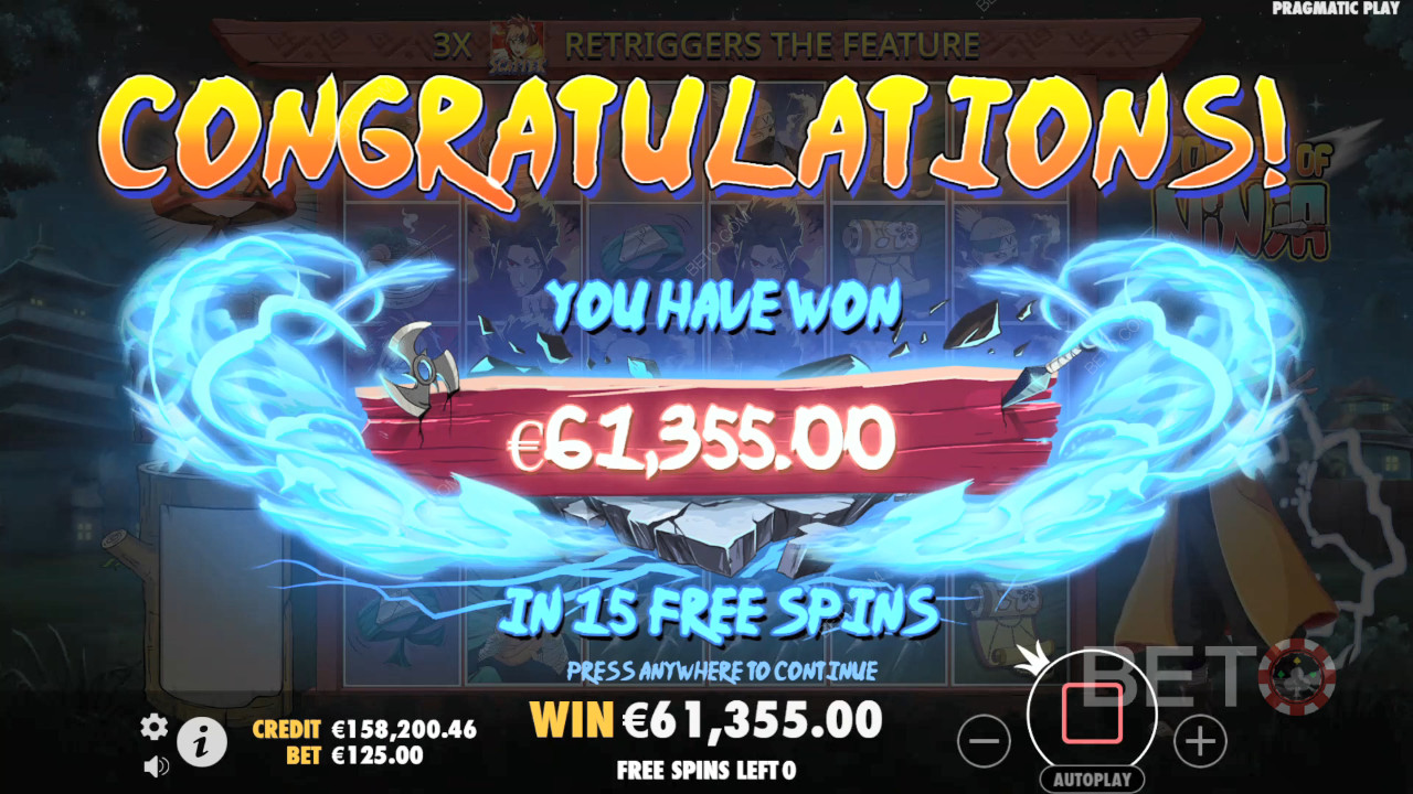 Gewinnen Sie das 5.000-fache Ihres Einsatzes im Power of Ninja Video Slot!