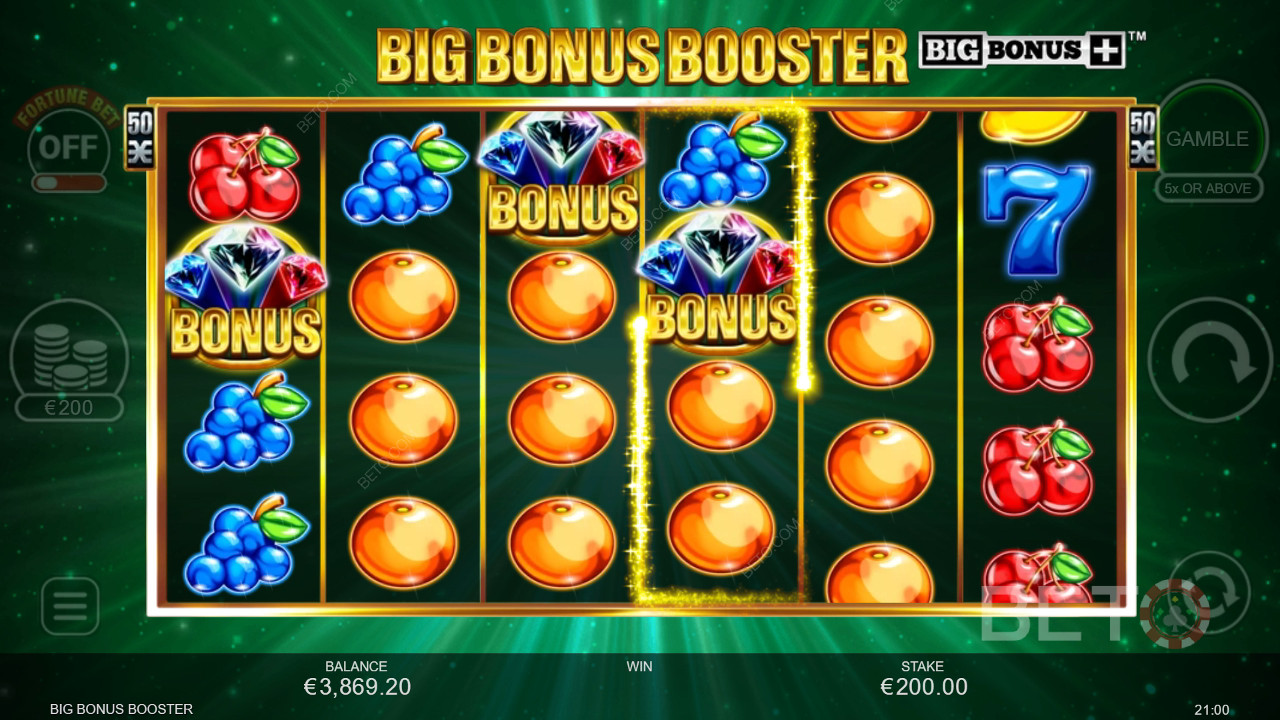 Großer Bonus Booster: Ein Spielautomat, der sich zu drehen lohnt?