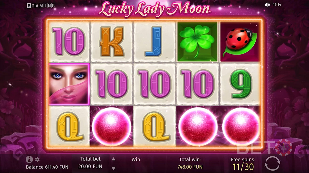 Der Lucky Lady Moon Spielautomat ist einfach und für die meisten Anfänger leicht zu verstehen