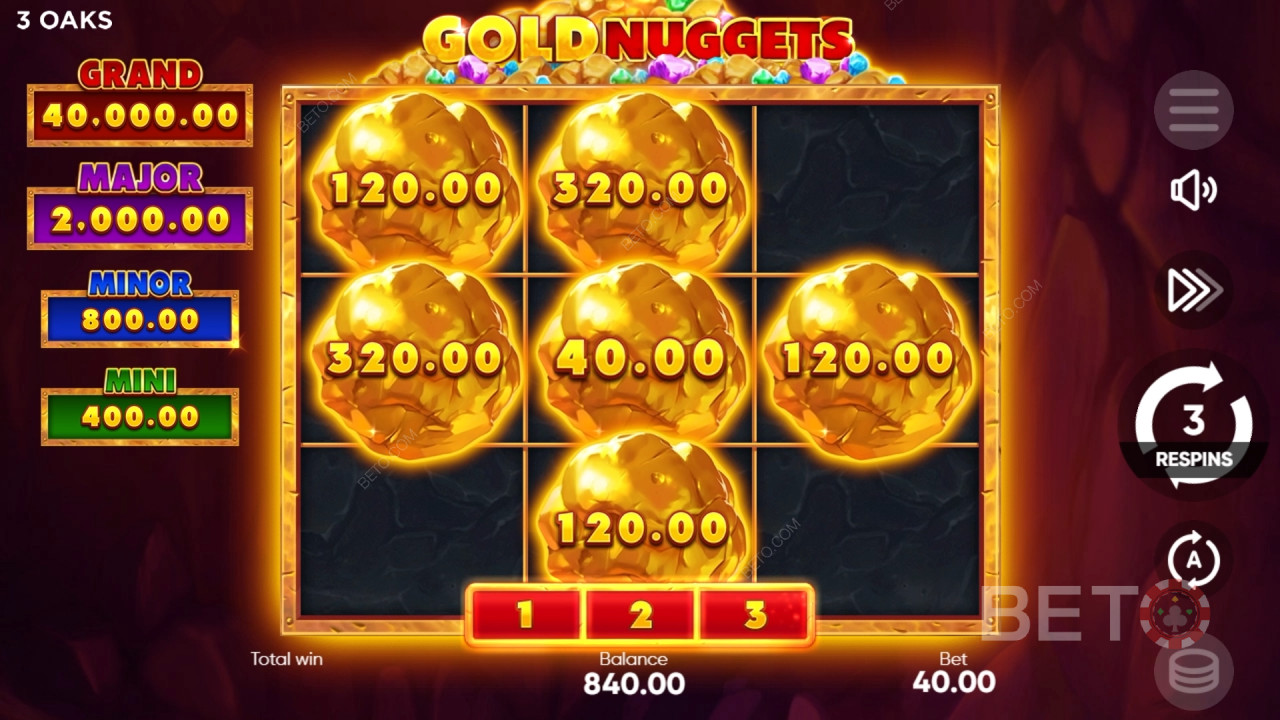 Gold Nuggets (3 Oaks) Kostenlos Spielen
