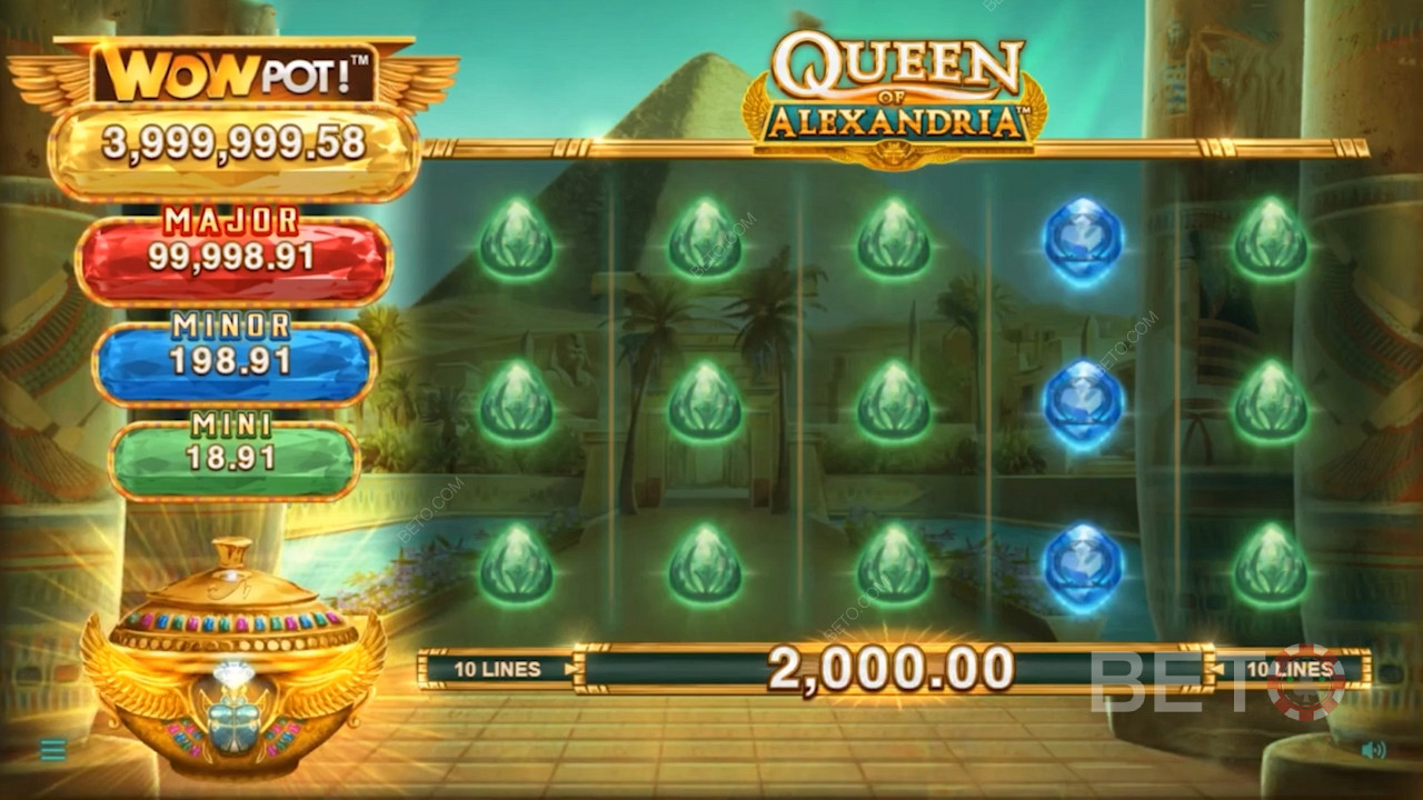 Dieser Online-Casino-Spielautomat hat eine moderate Varianz und einen RTP-Wert von 92,50%.