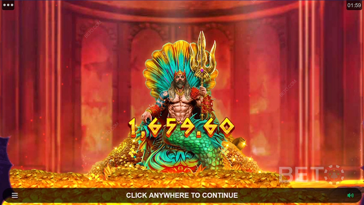 Genießen Sie massive Gewinne bei Ancient Fortunes: Poseidon Megaways Online-Spielautomat