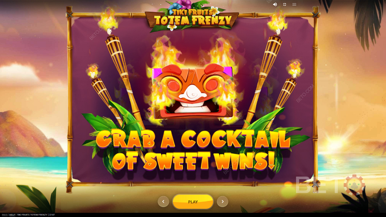 Genießen Sie die Macht der Tiki Mask Wilds im Online-Spielautomaten Tiki Fruits Totem Frenzy