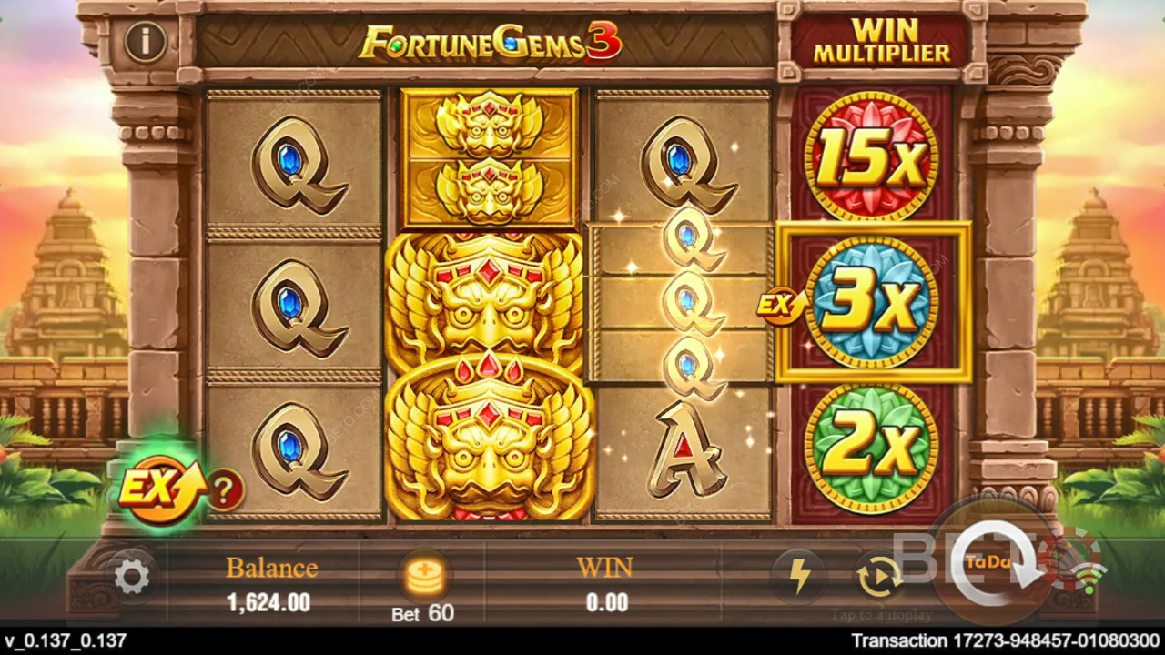 Erklärte Bonusfunktionen in Fortune Gems 3 von TaDa Gaming