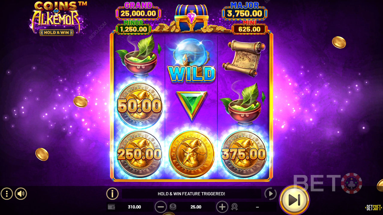 Münzen von Alkemor - Halten & Gewinnen Überprüfung durch BETO Slots
