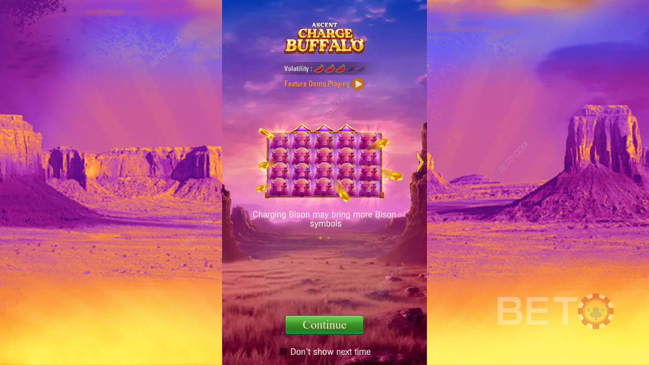 Bonus Features erklärt in Charge Buffalo-Ascent von TaDa Gaming