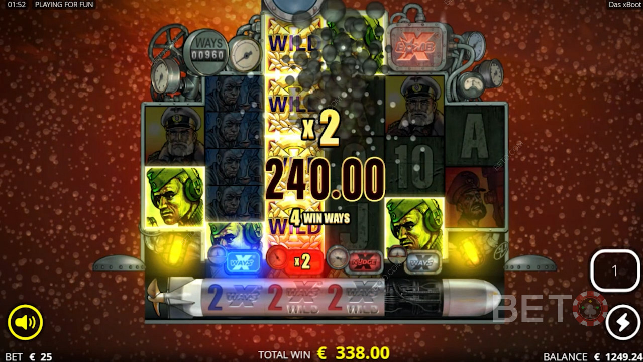 Gewinnen Sie beim Online-Spielautomaten Das xBoot Belohnungen im Wert von bis zum 55.200-fachen des Einsatzes