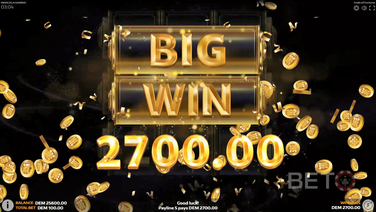 Gewinnen Sie das 999-fache Ihres Einsatzes im Code of Fortune Slot!