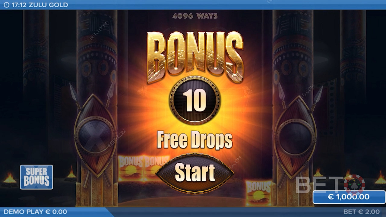 Die Multiplier Free Drops-Funktion bietet den Spielern 10-25 Freispiele in diesem Slot