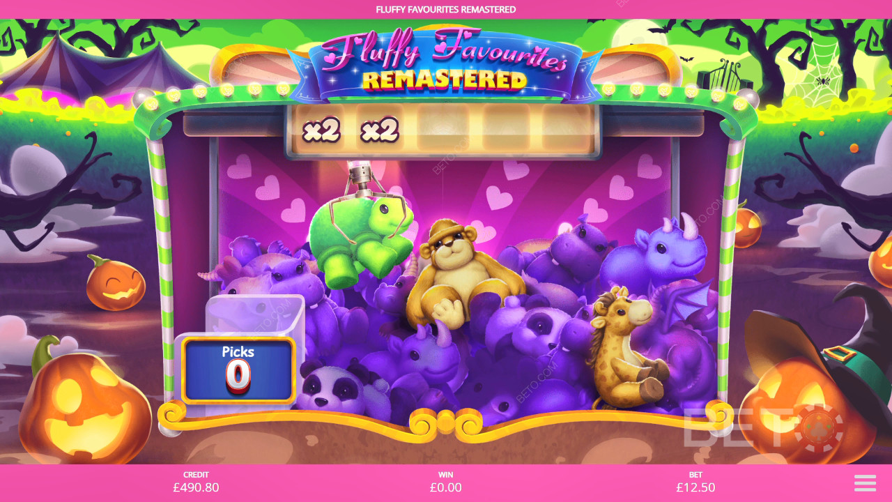 Erklärte Bonusfunktionen in Fluffy Favourites Remastered von Eyecon