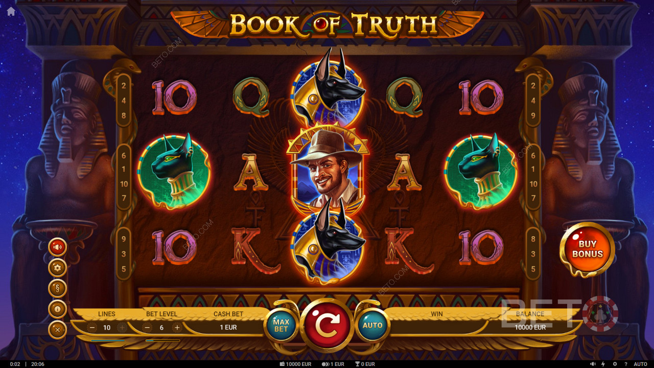 Book of Truth Video-Spielautomat mit zwei Arten von Freispielen mit Expanding-Symbolen
