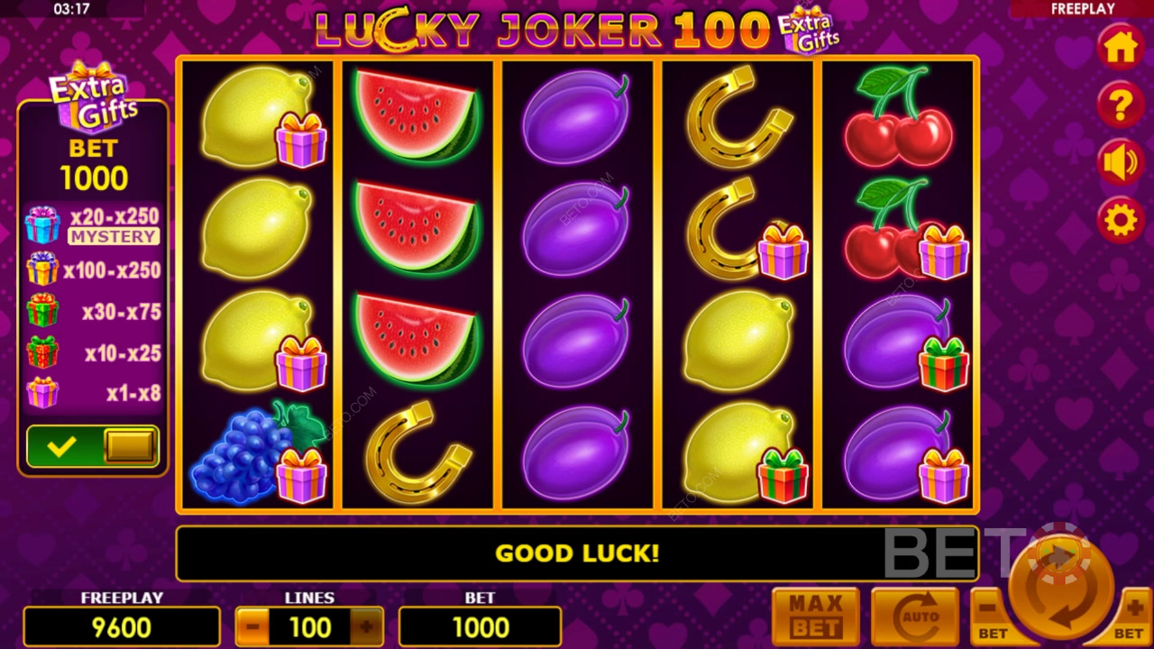 Lucky Joker 100 Extra Geschenke Bewertung von BETO Slots