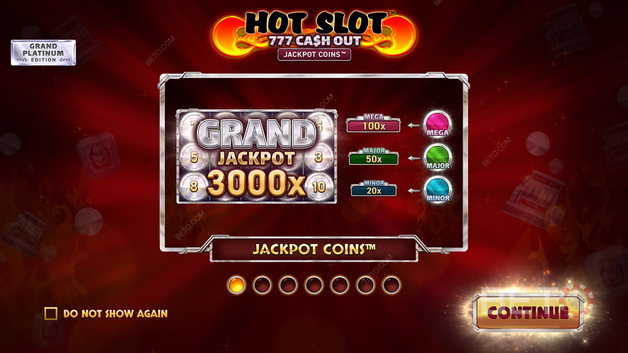Erklärte Bonusfunktionen in Hot Slot: 777 Cash Out Grand Platinum Edition von Wazdan