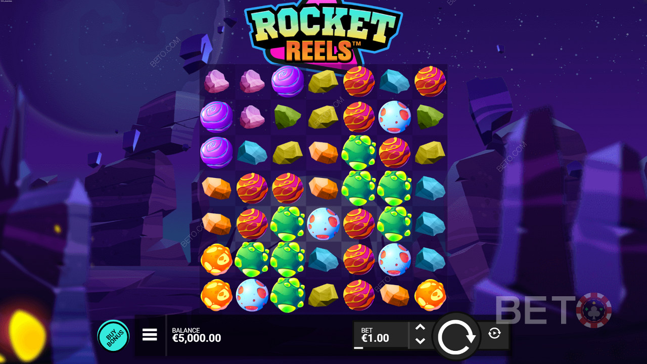 Rocket Reels cluster-basierter Spielautomat von Hacksaw Gaming