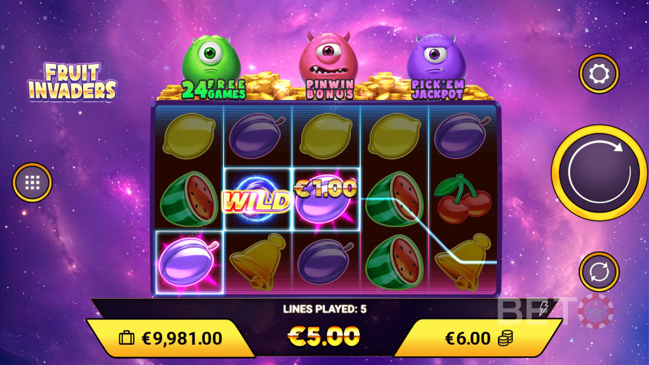 Wie man Fruit Invaders von Amigo Gaming spielt