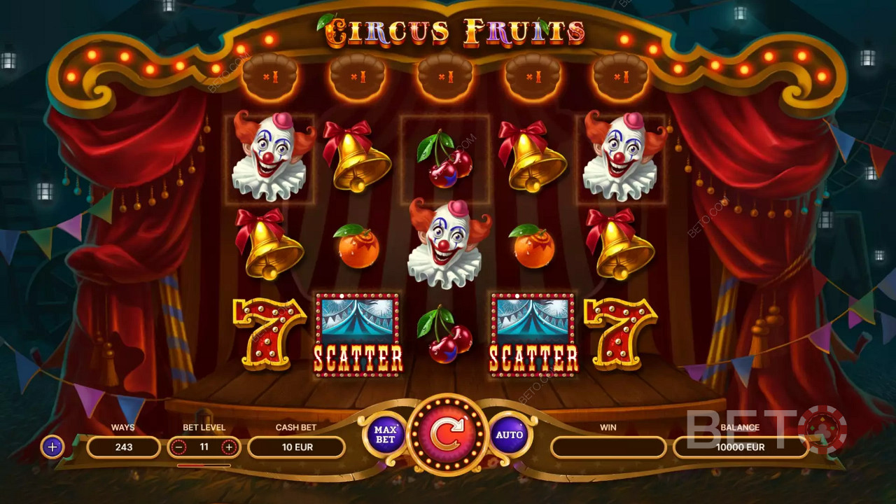 Innovativer Video-Spielautomat Circus Fruits von TrueLab