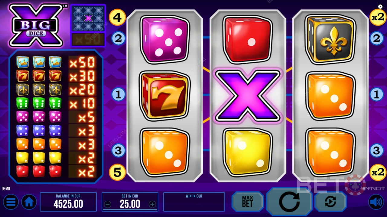 Big X Dice Überprüfung durch BETO Slots